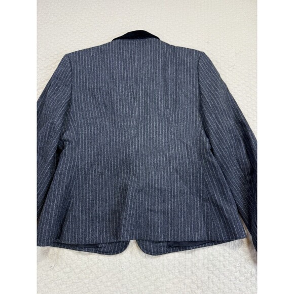 Evan Picone Lord & Taylor Pinstripe Blazer Velvet Collar Vintage | Size 12 - Picture 9 of 14